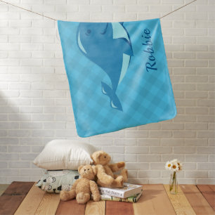 Cartoon Whale Baby Blanket