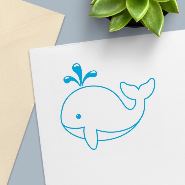 Cartoon Whale Self-inking Stamp (Creator Uploaded)