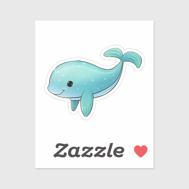 Cartoon whale sticker (Sheet)