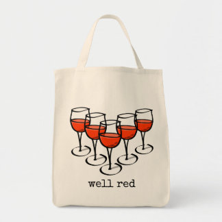 Cartoon Wine Glasses Well Red Winery Humor Tote Bag