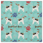 Cartoon Wire Fox Terrier Fabric