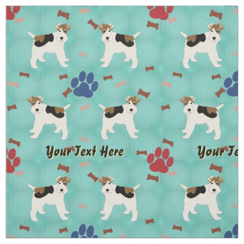 Cartoon Wire Fox Terrier Fabric