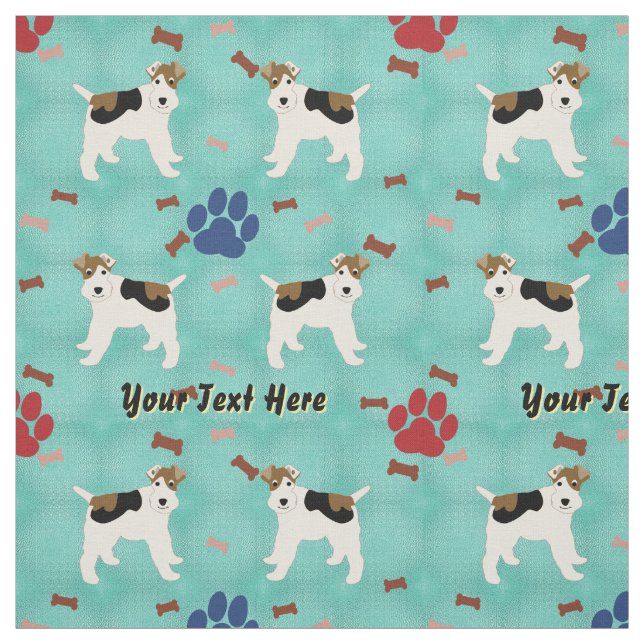 Cartoon Wire Fox Terrier Fabric (Swatch)