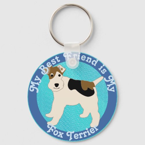 Cartoon Wire Fox Terrier Keychain