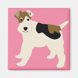Cartoon Wire Fox Terrier Magnet