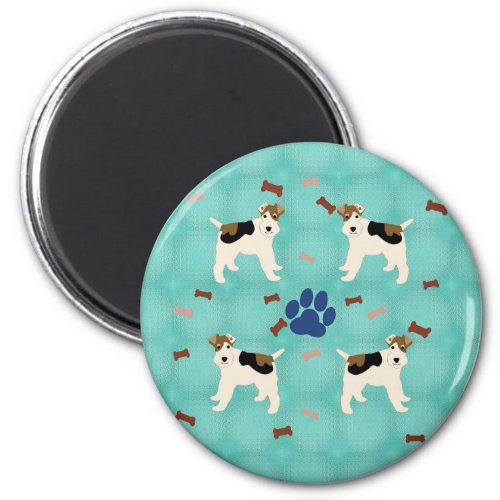 Cartoon Wire Fox Terrier Magnet