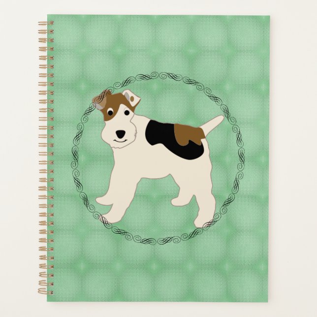 Cartoon Wire Fox Terrier Planner (Front)