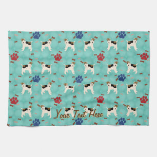 Cartoon Wire Fox Terrier Towel