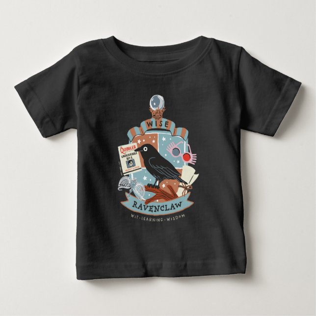 Cartoon Wise Ravenclaw Crest Baby T-Shirt (Front)