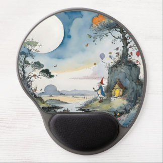 Cartoon wizard dreamscape gel mouse pad