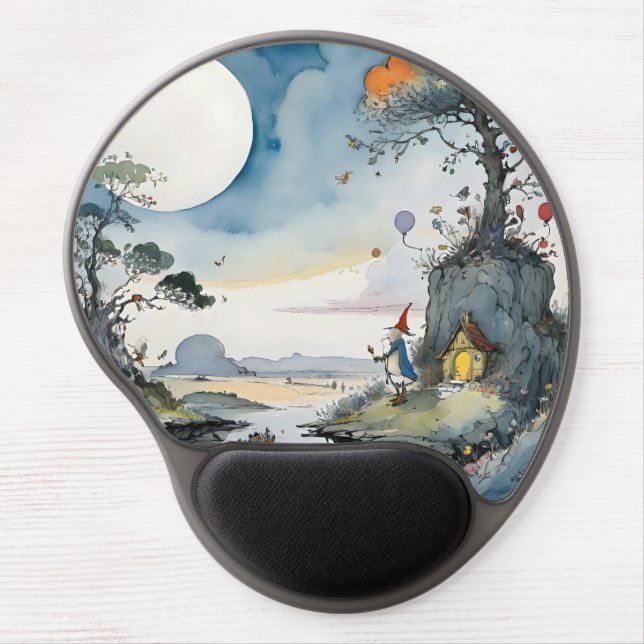 Cartoon wizard dreamscape gel mouse pad (Front)