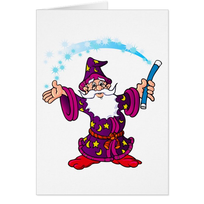 Cartoon Wizard Greeting Cards