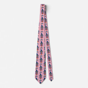 Cartoon Wizard Owl Pattern Neck Tie