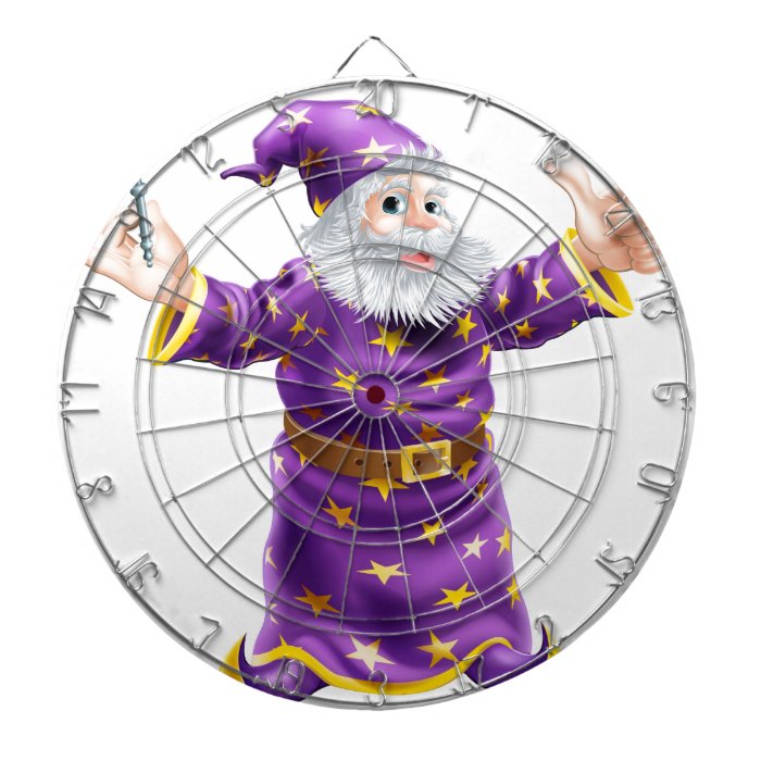 Cartoon Wizard with Wand Dartboard