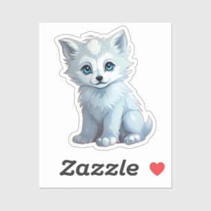 Cartoon wolf sticker