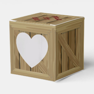 Cartoon Wood Crate Favor Boxes