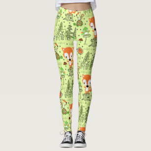 Fall Woodland Animal Pattern Leggings for Sale by Dylan Claude