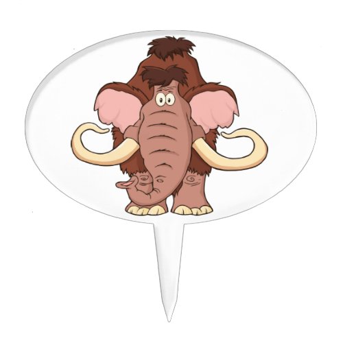 Cartoon Woolly Mammoth Cake Topper