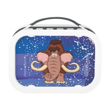 Cartoon Woolly Mammoth Lunch Box by FaerieRita at Zazzle