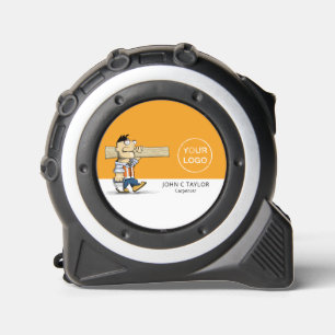 Cartoon Workman, Carpentry, Carpenter Tape Measure