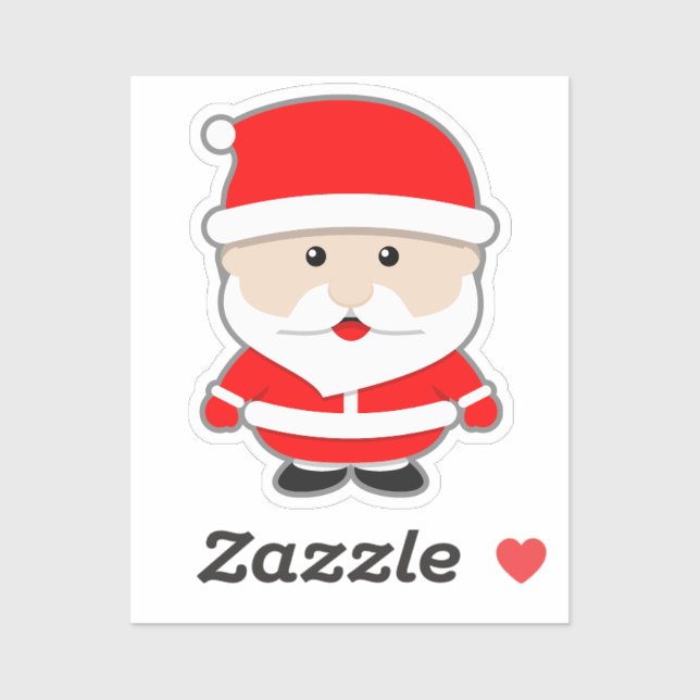 Cartoon Xmas Santa Claus Sticker (Sheet)
