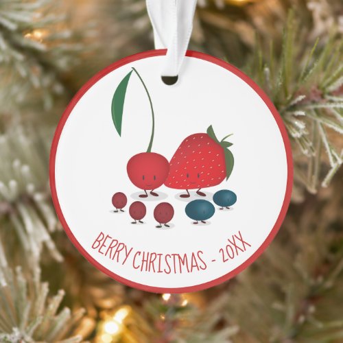 Cartoon Year Berry Christmas Ornament