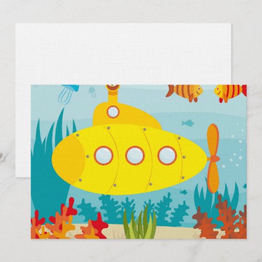 Cartoon Yellow Submarine (Front/Back)