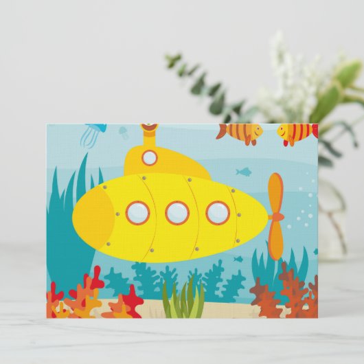 Cartoon Yellow Submarine (Standing Front)