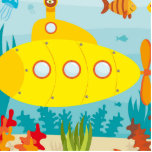 Cartoon Yellow Submarine Statuette<br><div class="desc">Cartoon yellow submarine... no, not THAT one.</div>