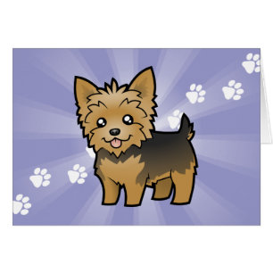 Cartoon Yorkshire Terrier (short hair no bow)