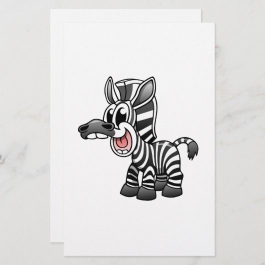 Cartoon Zebra (Front/Back)