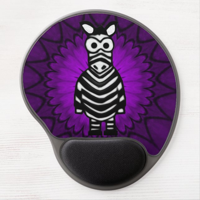 Cartoon Zebra Gel Mouse Pad (Front)