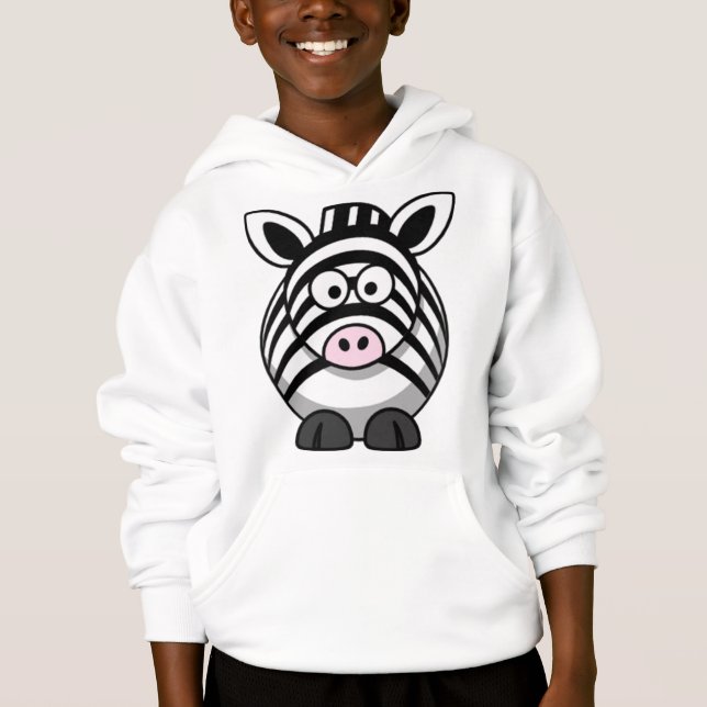 Cartoon Zebra Hoodie (Front)