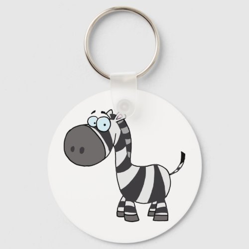 Cartoon Zebra Keychain