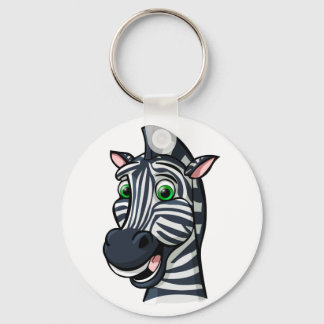 Cartoon Zebra Keychain