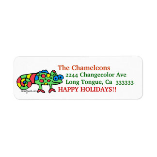 CartoonChameleon Address Label Stickers