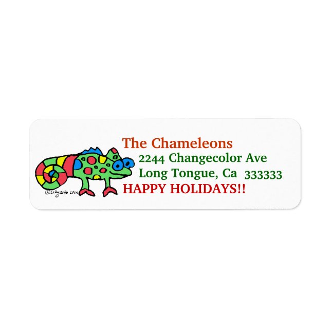 CartoonChameleon Address Label Stickers (Front)