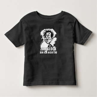 Cartoonkunst mit „Zum Glück…“-Zitat Toddler T-shirt
