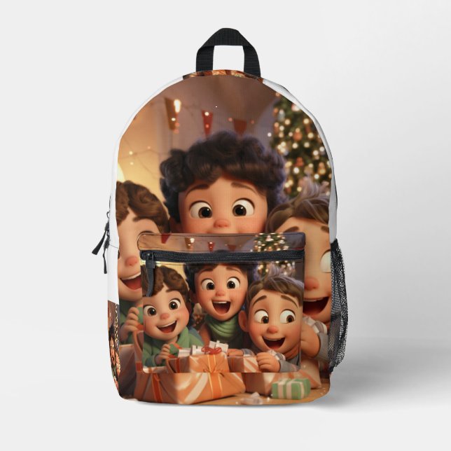 Cartoons  printed backpack (Front)