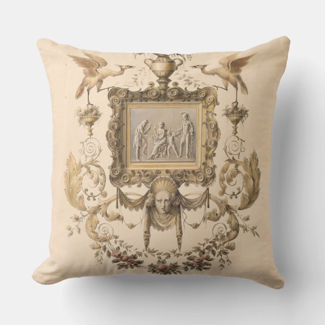 Cartouche Designer Accent Pillow (Front)