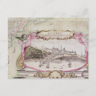 Cartouche of Quebec Postcard