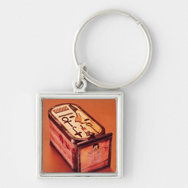 Cartouche-shaped box keychain (Front)