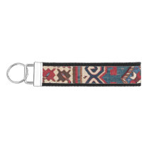 Cartouche Star :: 19th Century Colorful Red Blue Wrist Keychain