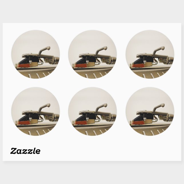 Cartridge macro shot - classic round sticker (Sheet)