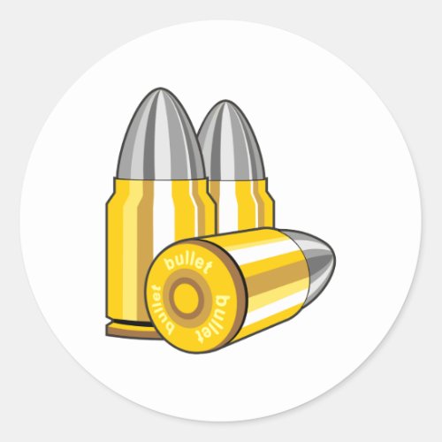 cartridges bullets classic round sticker