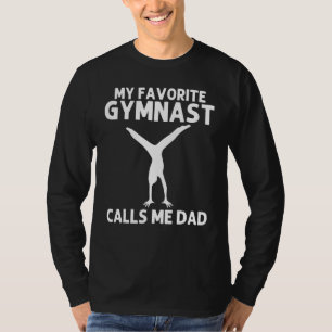 Cartwheel Art For Dad Papa Gymnast Handstand Tumbl T-Shirt