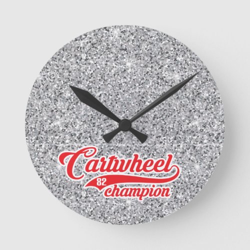 Cartwheel Champion Round Clock