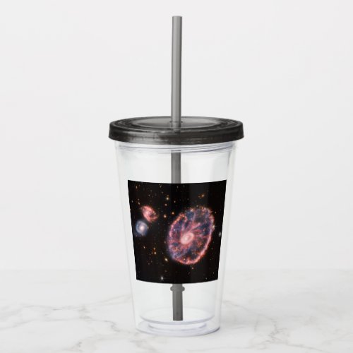 Cartwheel Galaxy James Webb Space Telescope Acrylic Tumbler