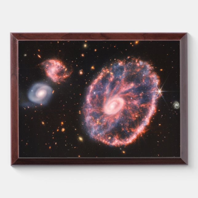 Cartwheel Galaxy, James Webb Space Telescope Award Plaque (Horizontal)