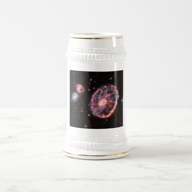 Cartwheel Galaxy, James Webb Space Telescope Beer Stein (Center)